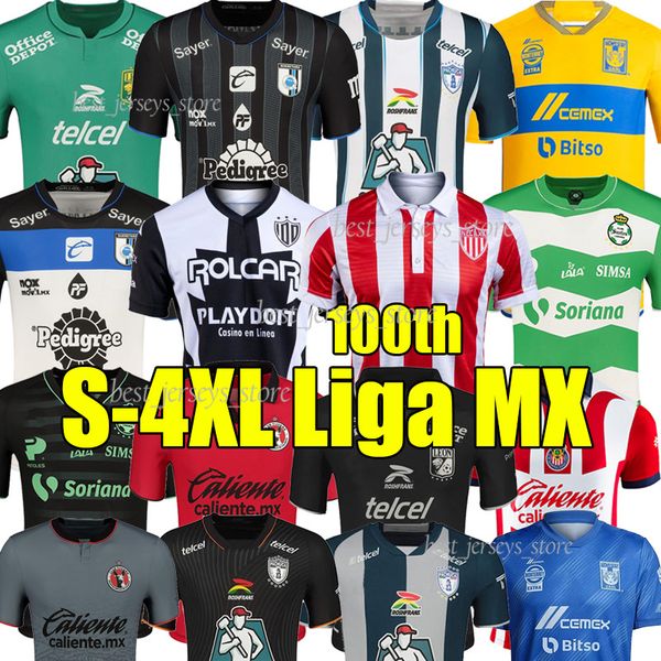 

4xl 23/24 liga mx 100th soccer jerseys 2023 necaxa queretaro tigers uanl puebla leon tijuana pachuca santos football shirt ca f. vinas henry, Black;yellow