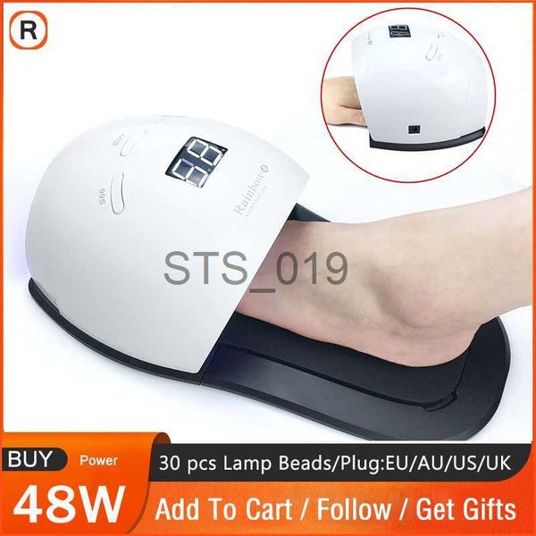 

nail dryers rainbow4 48w led uv lamp nail dryer 30 pcs leds for pedicure toenails and curing nail gel varnish nail tools x0828