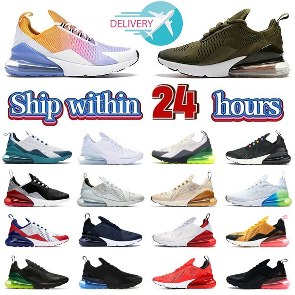 

designer 270 men running shoes women 270s mesh 27c triple black white navy bule barely rose pink red men sports sneakers trainers outdoor