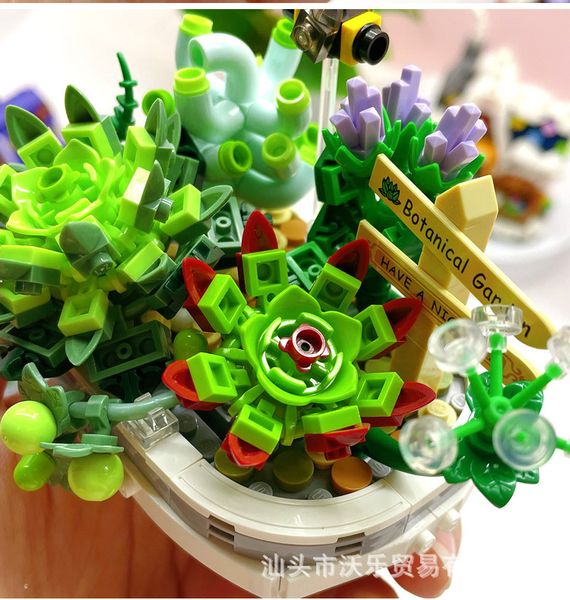 

Model Build Kit Kid Toy Block Bouquet Toys Building Brick Sets Fiori Secchi Decorativi Lepin Brick Flower Bouquet Succulent Build Block Toy For Girl Christmas s ing