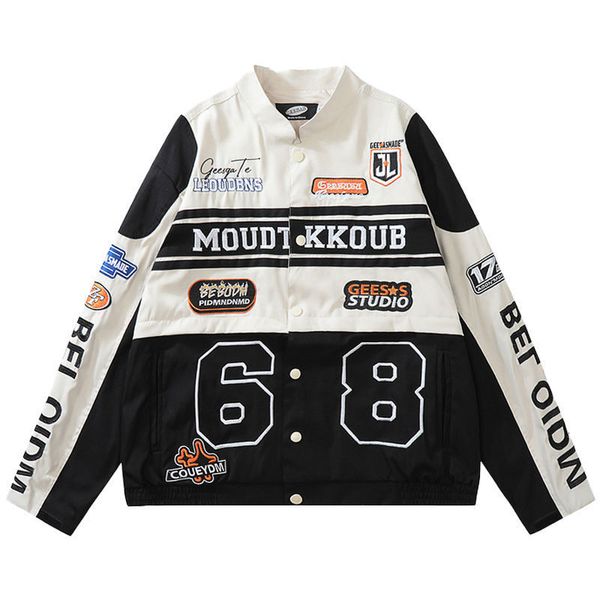 

womens jackets american retro detachable motorcycle baseball jacket y2k street hip hop trend wild couple casual loose 230828, Black;brown