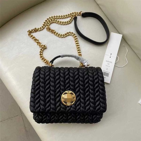 

18% off bag 2024 new launch designer handbag early launch tb embossed sheepskin single shoulder diagonal cross pleated quilted chain flap po