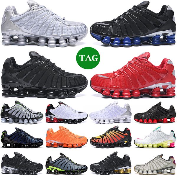 

shox tl triple black speed white metallic skepta red silver bullet gold mens running shoes enigma triple sport sneakers with box big size 46
