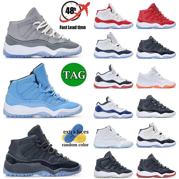 

new 11s kids basketball shoes baby children jumpman 11 win like cherry space jam legend blue toddler concord 11 trainers boys girls sneakers