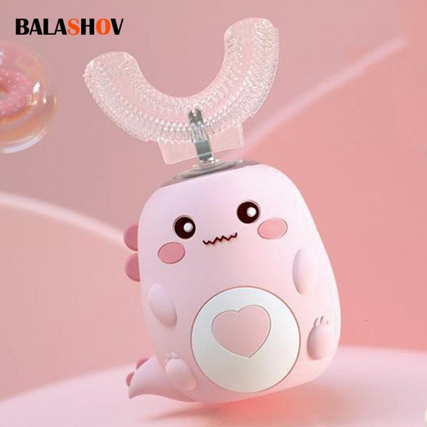 

toothbrush children electric smart 360 degrees u shape cartoon pattern kids toothbrushes rechargeable sonic automatic 230828