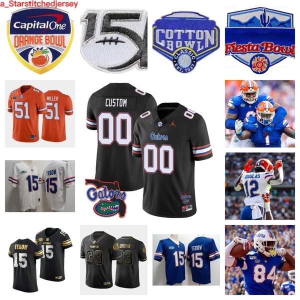 

2023 florida gators stitched football 18 dante zanders 66 jake slaughter 99 cam jackson 67 richie leonard iv 87 jonathan odom 10 mitchell 54, Black