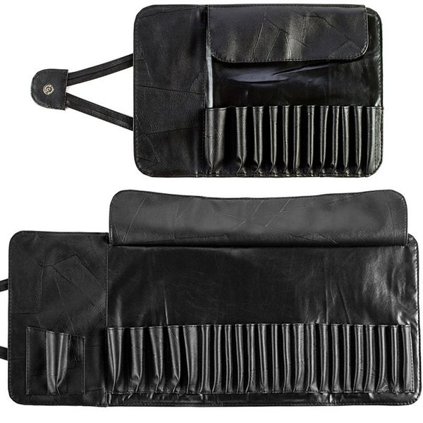 

face care devices 24 slots portable travel makeup brushes holder for home supplies cosmetic make up pu roll pouch bag black 230828