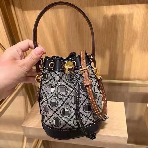 

18% off bag 2024 new launch designer handbag early launch tb drawstring bucket classic vintage single shoulder crossbody fashionable and tre