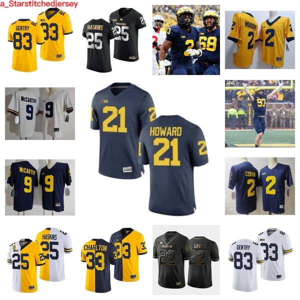 

michigan wolverines football jersey 28 benjamin hall 73 ladarius henderson 90 aymeric koumba 5 bell 23 cj stokes 5 josaiah stewart 23 barret, Black