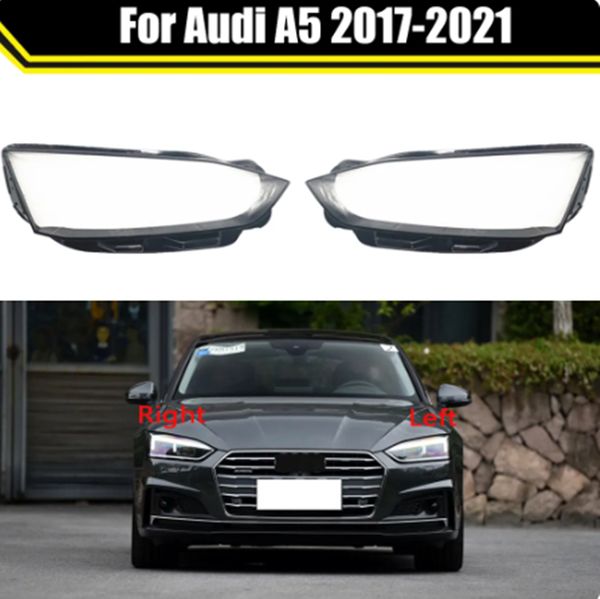 

car front replacement headlight transparent case shell light lamp caps headlight glass lens cover for audi a5 2017~2021