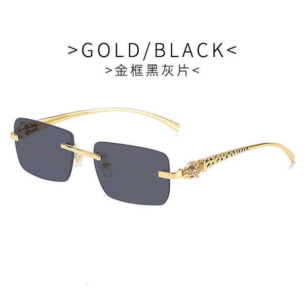 

fashion designer cool sunglasses new kajia stereo leopard head metal square frameless sunglasses mensa ndw omenssu nglassesfa sh, White;black