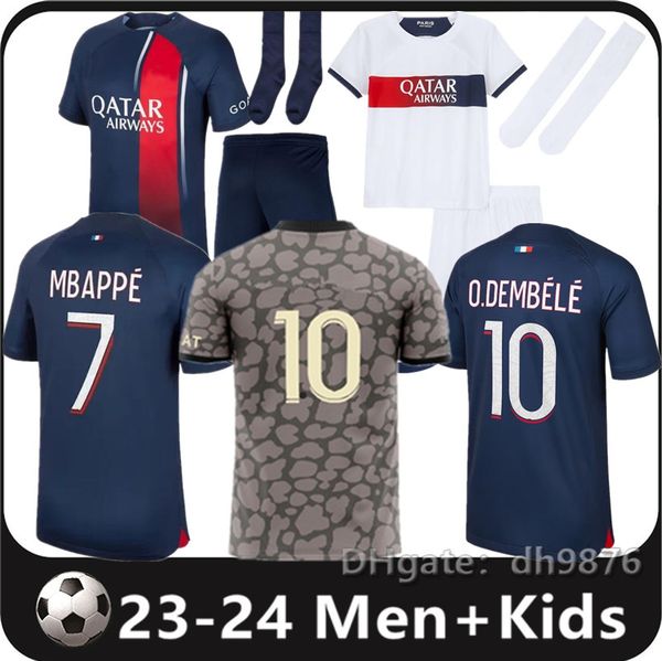 

23 24 psgs mbappe o. dembele m.asension soccer jerseys 2023 2024 lee kang in wijnaldum sergio ramos hakimi maillots de icardi verratti men k, Black;yellow