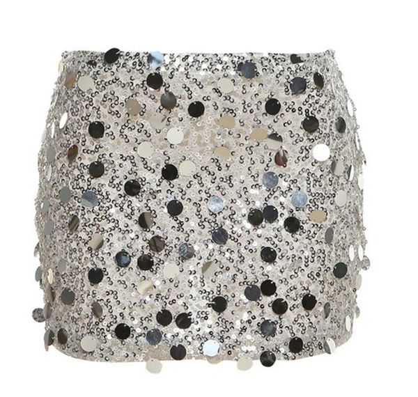 

fashion sequined slim mini skirt summer party club vacation streetwear prom birthday festival y2k clothes for women, Black