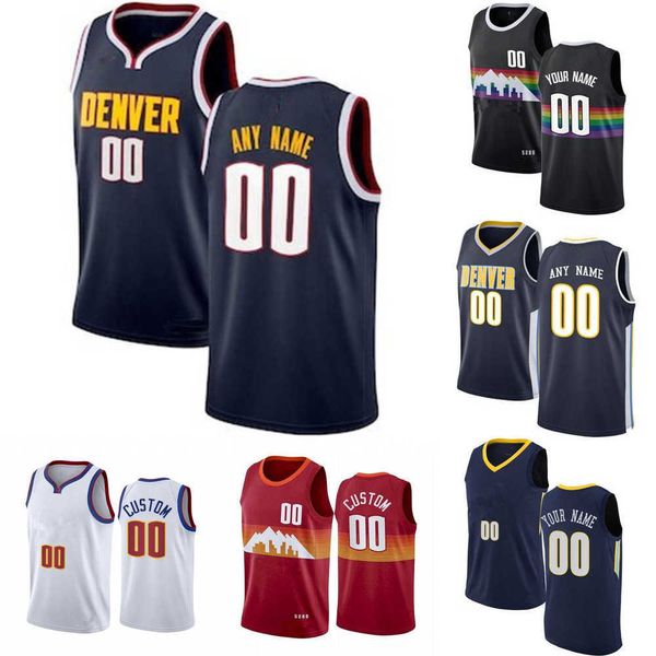 

basketball jersey custom men women youth 10 jack white 21 collin gillespie 15 jokic 27 jamal murray 1 michael porter jr., Black;red