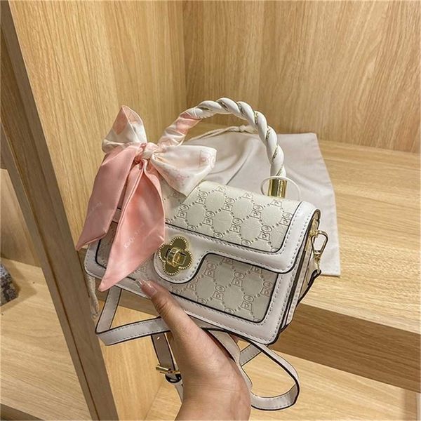 

luxury handbags sale pearl embossed bow tide comfortable double belt single solid color messenger