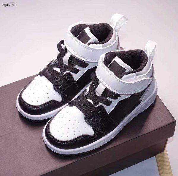 

23ss designer kids basketball shoes fashion running sneakers for boys girls size 22-35 multi color optional casual shoes including brand box, Black