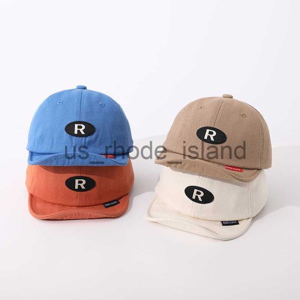 

caps hats cute letter baby baseball hat summer kids adjustable casual peaked cap solid color boy girl soft brim hip hop hats gorras x0828, Yellow