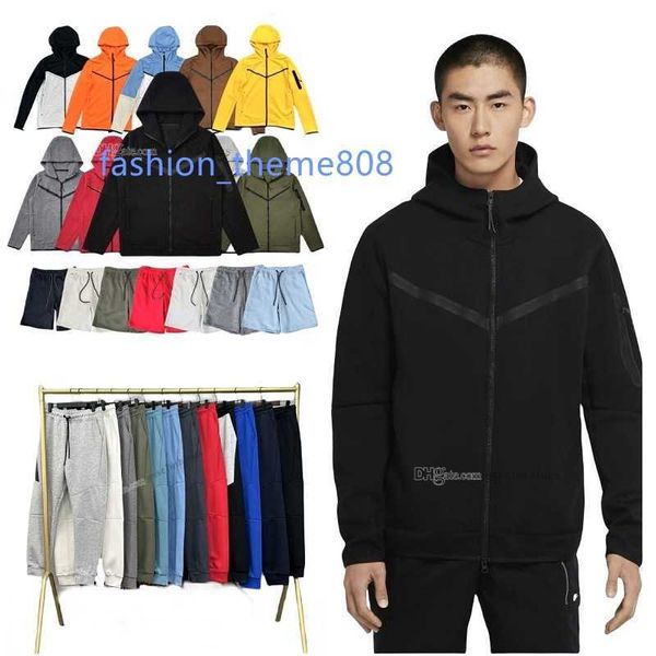 

designer mens tech fleece tracksuit sportswear techfleece hoodie pants womens tracksuits space cotton man pants jacket joggers sweatshirts, Black