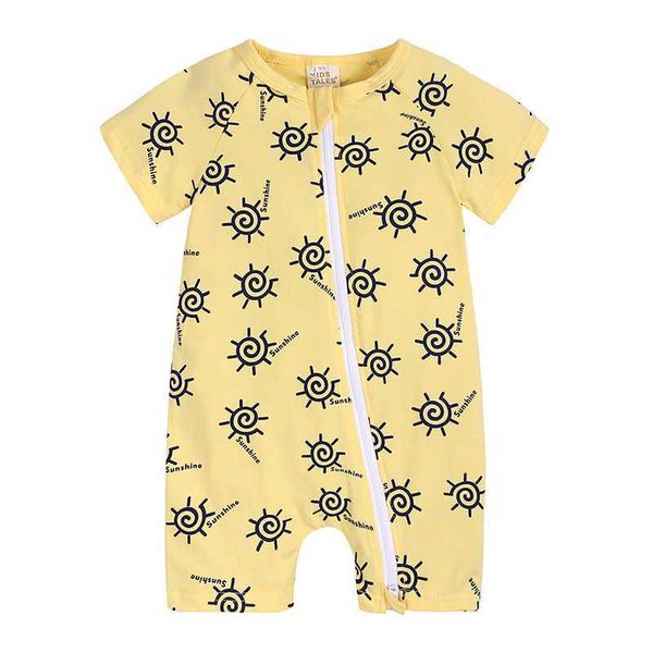 

baby summer short sleeve boys girls romper cotton clothing dinosaur newborn clothes infant jumpsuit pajamas outfits, Blue