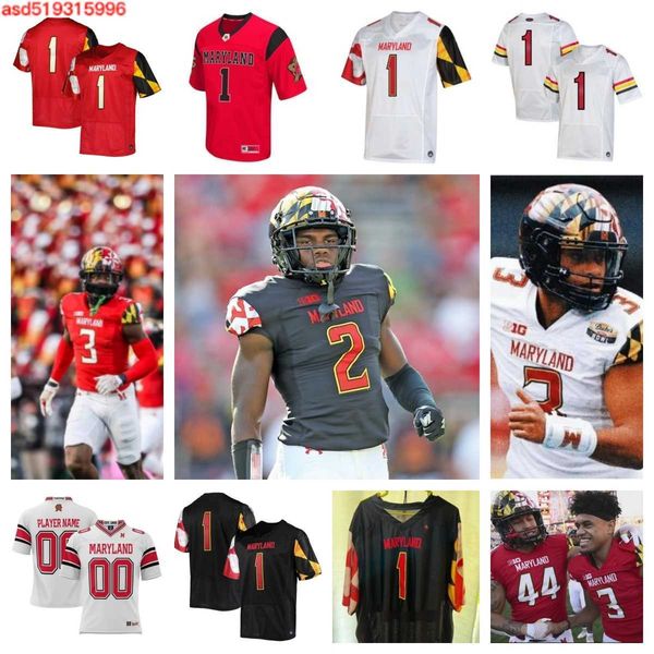 

2023 maryland terrapins football jersey 13 glendon miller 9 billy edwards jr. 3 ja'quan sheppard 18 alex moore 70 amelio moran 24 roman, Black