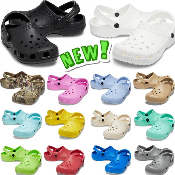 

designer croc clog buckle sandals kids slippers croos slides classic mens triple black white khaki navy blue waterproof shoes nursing hospit