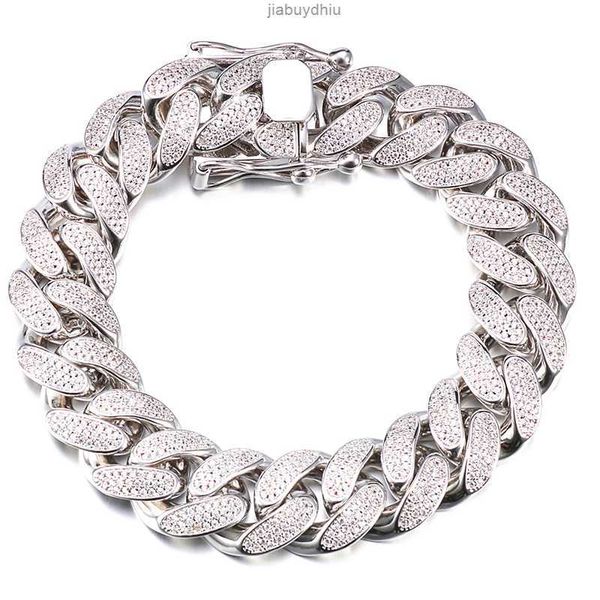 

jasen jewellery 15mm 18mm solid thicker iced out brass or silver miami zircon stones lab diamond cuban link chain necklace