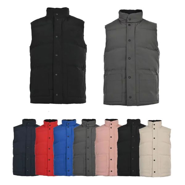 

men's gilet designer jacket vest goosedown woman vest feather filled material coat graphite gray black and white blue pop couple coat c, Black;brown