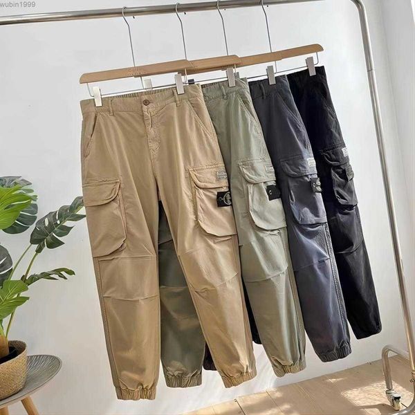 

2023 high version pants spring summer new belt leggings cargo street casual tr9 m-2xl, Black