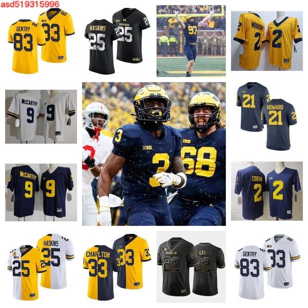 

michigan wolverines football jersey 74 reece atteberry 1 amorion walker 17 marlin klein 27 tyler mclaurin 9 rod moore 80 eamonn dennis 0 mik, Black