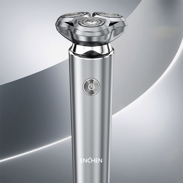 

electric shavers enchen x6 electrical rotary shaver type c rechargeable full body ipx7 waterproof wet dry dual use magnetic cutter blade for