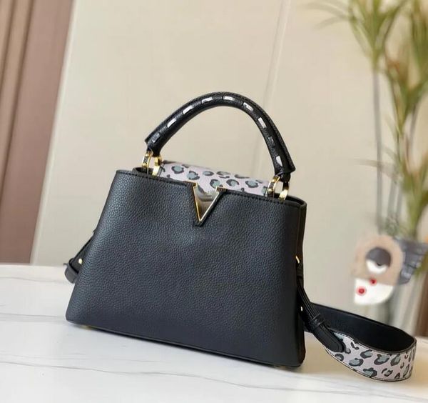 

handle capucines designer shoulder bags women bb totes crossbody bag aurillon leather handbags woman three size luxury purses handbag