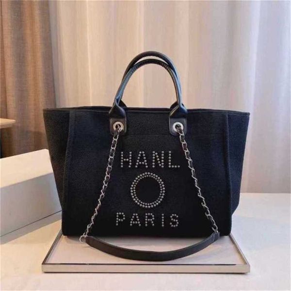 

fashion luxury evening bags handbags pearl tote canvas beach bag female portable shoulder large capacity big handbag ladies backpack d3bo 65