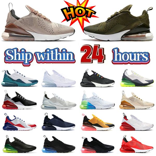 

more comfortable new designer 270 men running shoes women 270s mesh 27c triple black white navy bule barely rose pink men sports sneakers tr