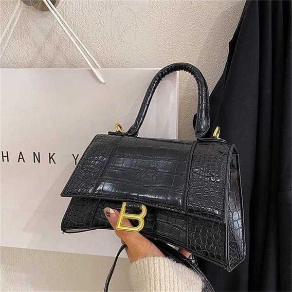 

12% off bag 2024 new launch designer handbag new classic letter hourglass texture crocodile cross body women's versatile