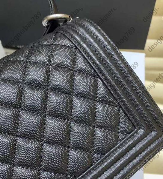 

luxury designer boy classic chain flap quilted bag women calfskin caviar leather shoulder bags crossbody handbags purses tote lady clutch ca