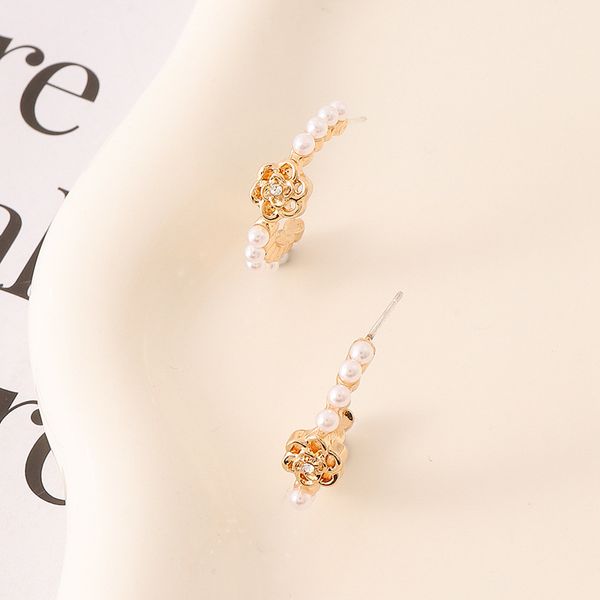

plated 925 silver luxury brand designers letters stud geometric famous women round crystal rhinestone earring wedding perty jewerlry circula, Golden;silver