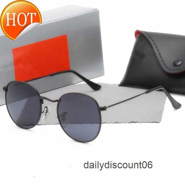 

men classic brand retro sunglasses luxury designer eyewear metal frame designers sun glasses woman rays with original box a3447-1gd0z, White;black