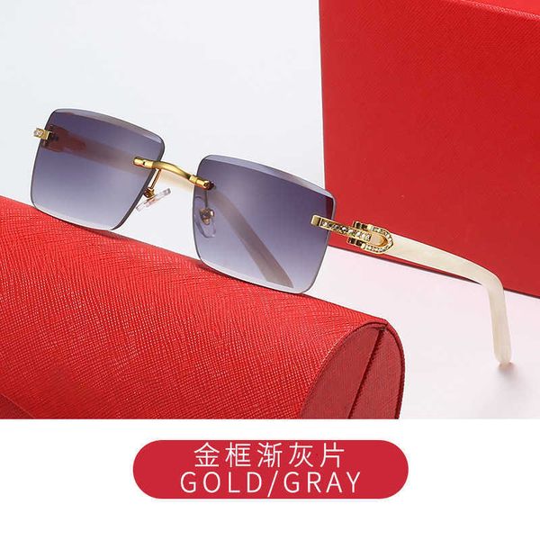 

fashion designer cool sunglasses 2023 new kajia diamond frameless trimmed sunglasses mensf ashionp latel egs unglassesw omensgl, White;black