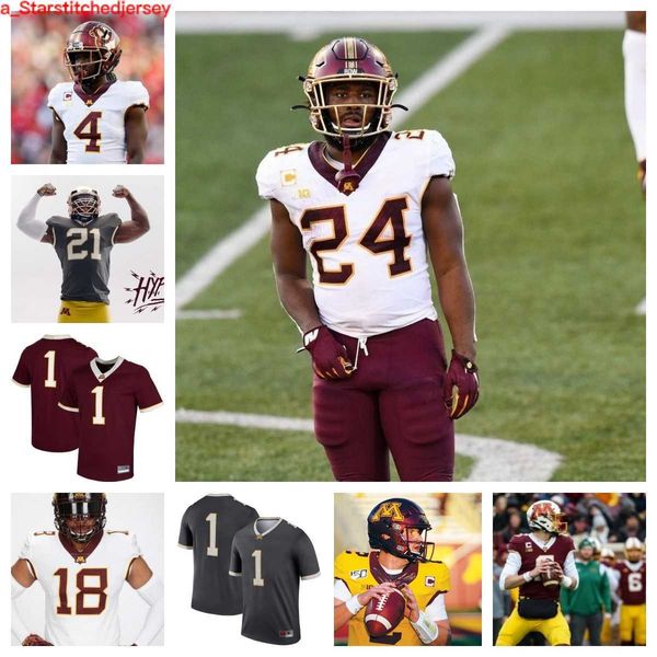 

minnesota golden gophers football jersey 77 quinn carroll 0 anthony smith 9 daniel jackson 1 taylor 8 athan kaliakmanis 91 deven eastern 27, Black