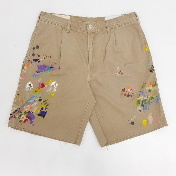 

summer men's high street hip-hop paint washed shorts