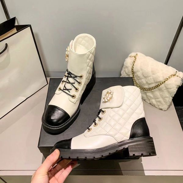 

news designers ankle boots women boots colored round head thick sole elevated elastic martin boots lace up shoes adjustable zipper opening m, Black