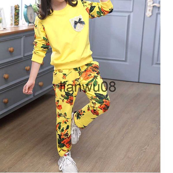 

clothing sets winter children clothing sets for girls floral baby girl clothes cotton kids tracksuit sweatshirtpants christma costume outfit, White