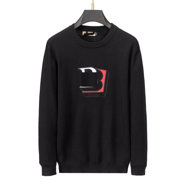 

men designer sweaters long sleeve fashion autumn spring luxury clothing letter embroidery pullover sweater coat #002, White;black