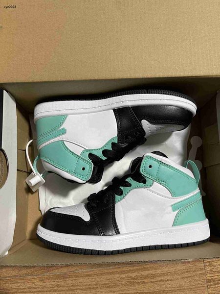 

23ss designer kids basketball shoes multi color stitching design baby sneakers size 22-36 children's casual shoes including brand shoe, Black