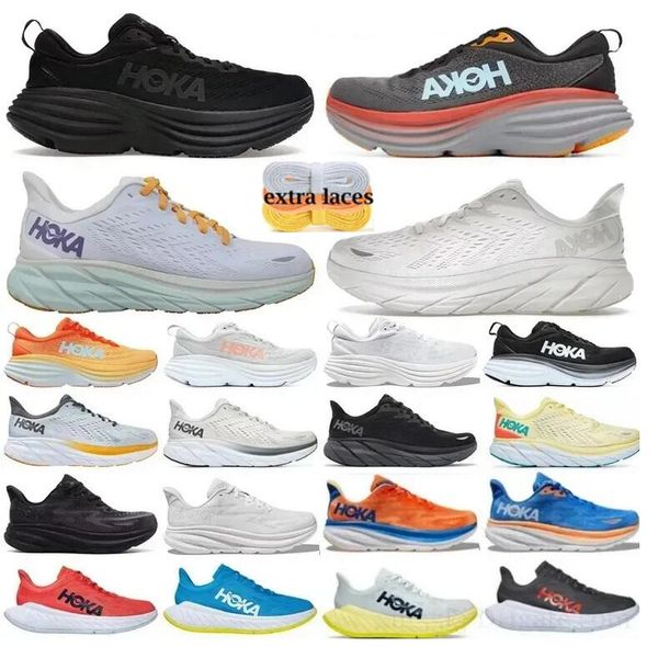

running shoes hoka shoes sneakers one one bondi 8 clifton carbon x 2 sneakers hokas shadow triple black white harbor lunar rock women mens t