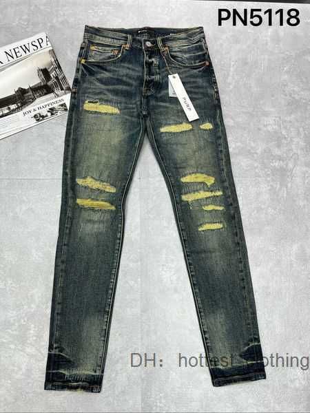 

jeans purple brand various styles designer mens ripped straight regular denim tears washed old long fashion hole stack tj9t 7 yr2r, Blue
