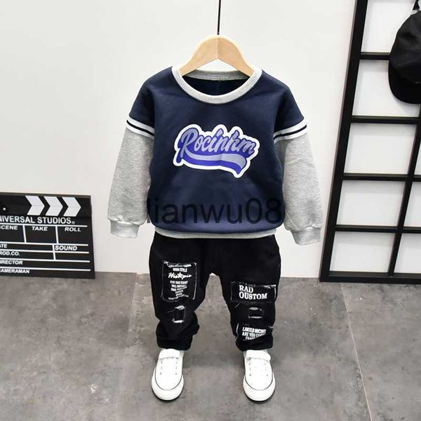 

clothing sets children sport suits 2 to 6year boy clothes sets autumn winter toddler girls clothing kids tracksuit for boys 2pcs suit x0828, White