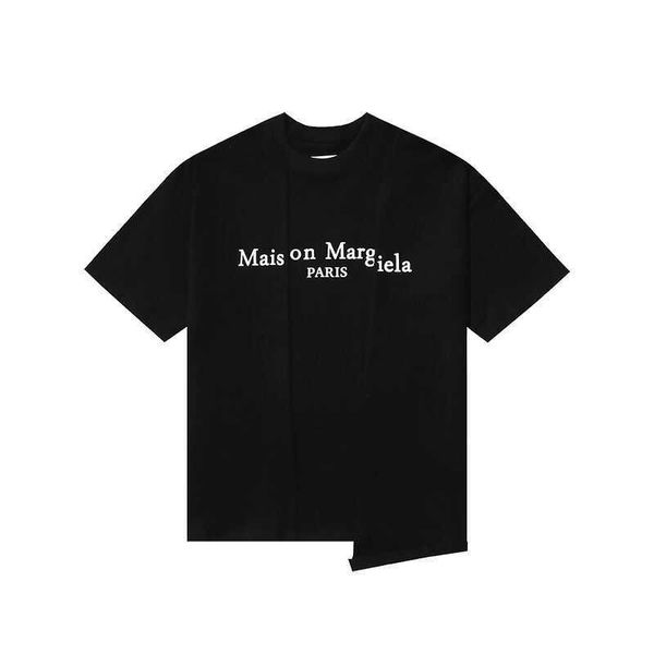 

mm6 new margielas designer 2023 springsummer t shirt ins digital phantom letter printing short sleeve mens and womens pure cotton light luxu, White;black