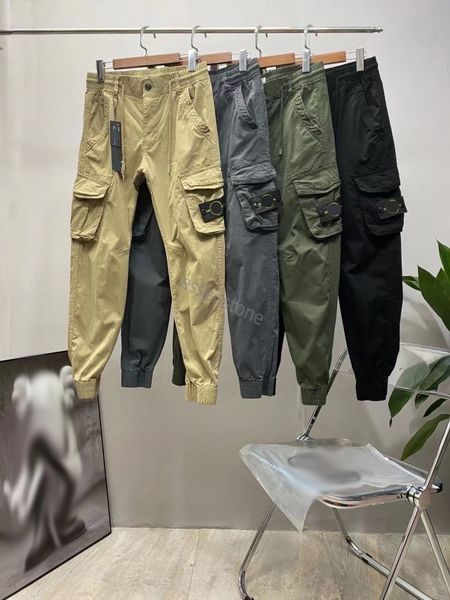 

badge patches mens track stone pant fashion letters stone designer jogger pants stone cargo pants zipper fly long sports trousers 4 colors 2, Black