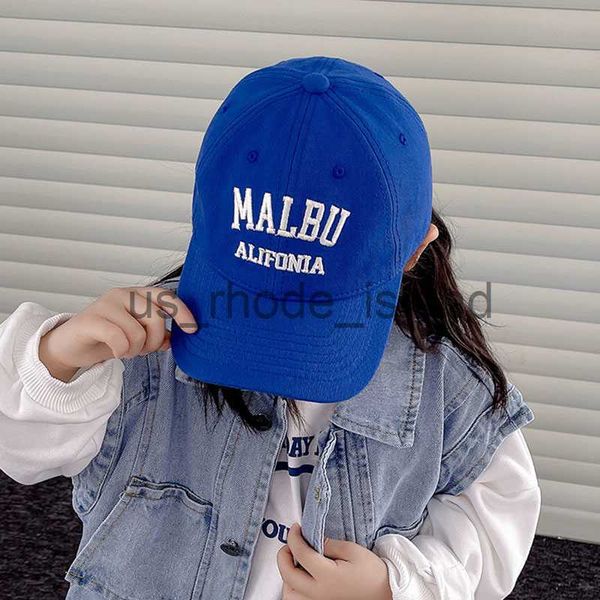 

caps hats letter embroidered kids baseball hat korean solid color peaked cap for boy girl summer embroidered children sun hats gorras x0828, Yellow